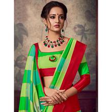 Stylee Lifestyle Green Banarasi Silk Woven Saree (1837)