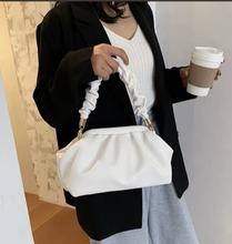 PU Leather White Color Ladies Hand Bag