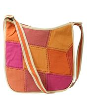 Tangerine Orange Hemp Cross Body Bag For Women(6129)