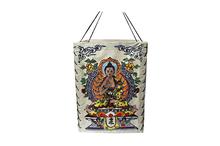 White Mandala Print Lokta Paper Rectangular Lamp Diffuser