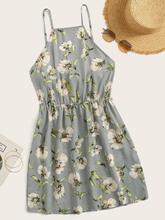 Floral Print Knot Cami Dress