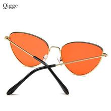 2018 Qigge Retro Cat Eye Sunglasses Women Red Cat Eyes Sun Glasses