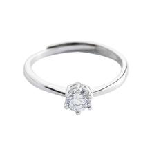 Sterling silver ring_Wan Ying Jewelry Six-Claw Diamond