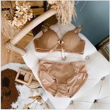 Underwear set _ autumn and winter sweet lace embroidery