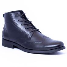 Caliber Shoes Black Lace Up Lifestyle Boots For Men - ( 235 C)