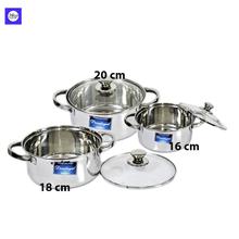 DeviDayal Stainless Steel Sauce Pot With Temperate Glass Lid -1500 ML approx