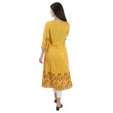 Yellow Long Kurti with 'A' cut