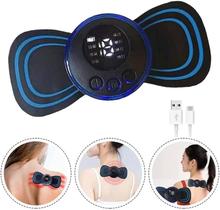 Neck Massager EMS Stretcher Shoulder Massage Patch Pad+USB Rechargeable Cable