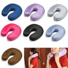 Memory Foam Neck Travel Pillow Cushion - Assorted Color