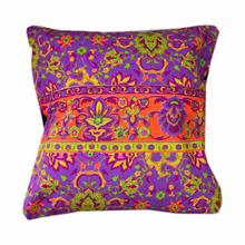 Purple/Orange Printed Cushion Cover