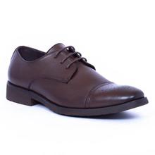 Caliber Shoes Coffee Wing Tip Lace Up Formal Shoes For Men - ( T 505 C)