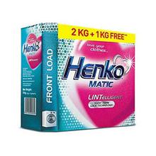 Henko Matic Front Load Detergent Powder- 2 Kg, Get 1 kg Free.