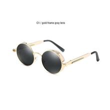 Classic Gothic Steampunk Sunglasses Polarized Men Women Brand Designer Vintage Round Metal Frame Sun Glasses High Quality UV400