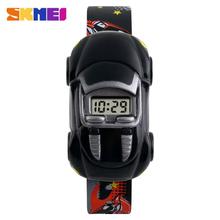 SKMEI 1241  3D Cute Cartoon Car shape Children Electronic Digital Watch Clock Kids Wristwatch For Boys Girls