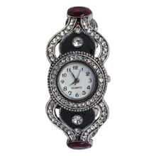 White Round Dial Stone Studded Beautiful Analog Watch For Women - Silver