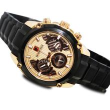 NaviForce NF9113M Date/Day Function Analog Watch For Men-Black/Gold