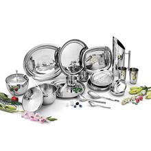 Devidayal Marvel gold dinner set 58pcs