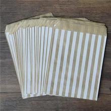 25pcs handmade DIY candy gift bag 5x7inch kraft white style new