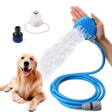 New Dog Scrubber Sprayer Pet bath nozzle Bathing Tool Comfortable Massager Shower Tool Cleaning Washing Bath Sprayers Palm-Sized