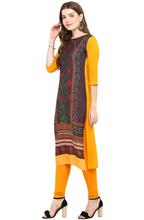 Women Floral Printed Straight Kurtis – Multicolored