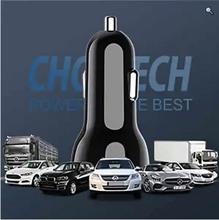 CHOETECH TC0008 PD 40W Dual USB-C Port Car Charger – Black -iSure