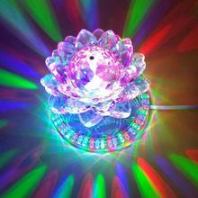 Glass Mirror Disco RGB LED Lamp Rotation DJ KTV Bars Home Party Stage Light