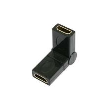 Water & Wood 360 Degree Rotating HDMI Female/Female Adapter Plug Connector- Black