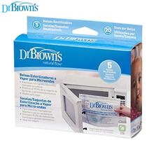 Dr. Brown's 960 Microwave Steam Sterilizer Bag 5-Pack  (20 Uses Per Bag)