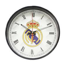 Real Madrid Logo Round Wall Clock – Black/White