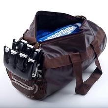 SALE-TopGator Leatherette Gym Bag Sports Duffel (Brown)