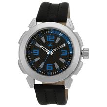 Fastrack Men Leather Analog Black Watch - 3130SL02