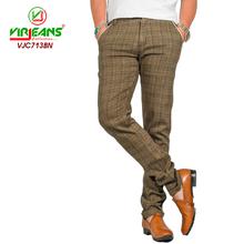 Virjeans Stretchable Cotton Check Chinos Pant for Men (VJC 713) Black