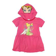 Pink Tinker Bell Printed Dress For Girls