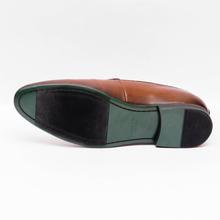 Kapadaa: Gallant Gears Coffee Slip on Formal Leather Shoes For Men – (139-24)