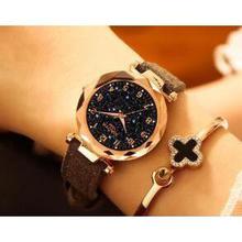 Fashion Women Watches Star Sky Dial Clock Luxury Rose Gold