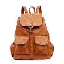 SPLICE PU Leather Backpack School Bag Student Backpack Women