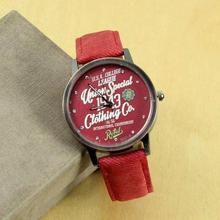 Red Strap Printed Dial Analog Watch for Women