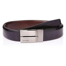 Titan Black/Brown Textured Formal Belt With Pin Buckle For Men- TB160LM1R