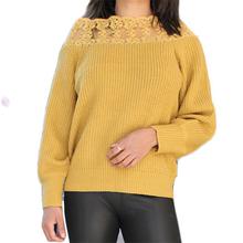 Off Sholder Mustard Yellow Sweater  for Ladies