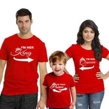 King Queen Prince Printed Family T-Shirt Set