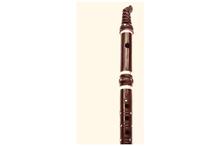 Brown Tika Wooden Carved Flute