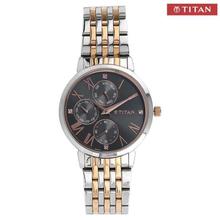 Titan 2569KM03 Neo Black Dial Multifunction Watch For Women-Silver/Gold