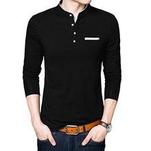 Seven Rocks Men's Cotton Stand Collar Full sleeve T-Shirt