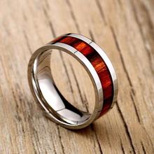 316L Stainless Red Woodiness For Man Titanium Steel High