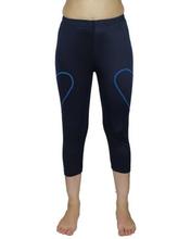 Sport Sun Navy Blue Lycra Capri Yoga Pant For Women - 5205SPSU7049