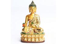 Decorative Buddha Statue Golden/Green