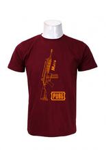 Wosa - PUBG M416 Pubg Maroon Printed T-shirt For Men