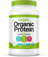 Orgain Organic Plant Based Protein Powder, Vanilla Bean - Vegan, Low Net Carbs, Non Dairy, Gluten Free, Lactose Free, No Sugar Added, Soy Free, Kosher, Non-GMO, 2.03 Pound