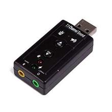 USB 2.0 Virtual 7.1 Channel Sound Card Adapter - Black