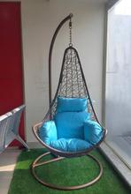 Solid Brown Indoor/Outdoor Furniture Single Seat Swing